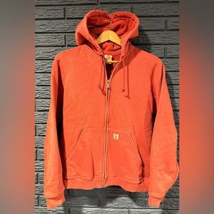 Carhartt | VNTG | Full zip hoodie sweatshirt jacket | Women’s Sz Med | Salmon